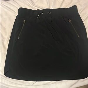Athleta Black Mini Skirt with Zipper Details